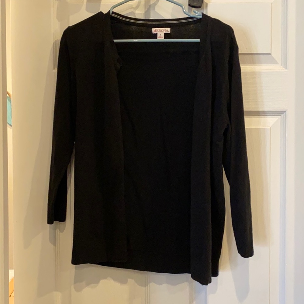 Black cardigan. Good condition. Smoke free home.
